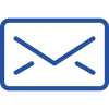 Icon für E-Mail in blau